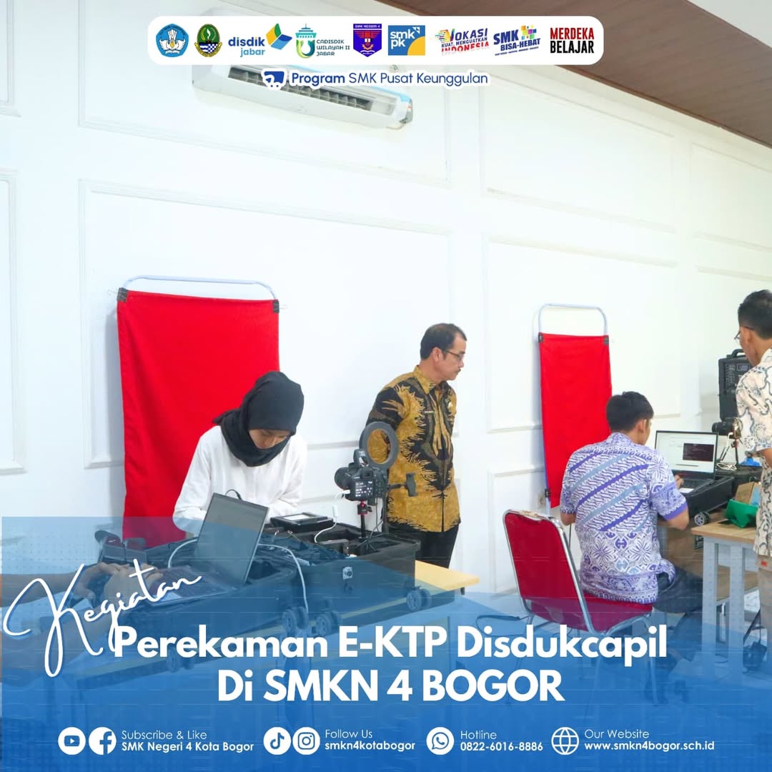 Perekaman E-KTP Disdukcapil Digelar di SMKN 4 Bogor