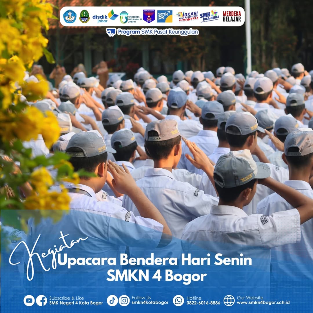 Upacara Bendera di SMK Negeri 4 Bogor