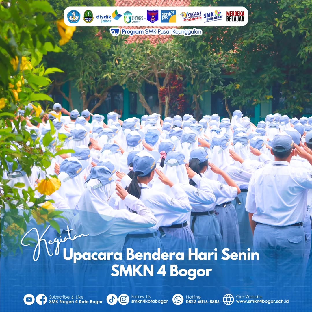Upacara Bendera SMK Negeri 4 Bogor 23 September 2024