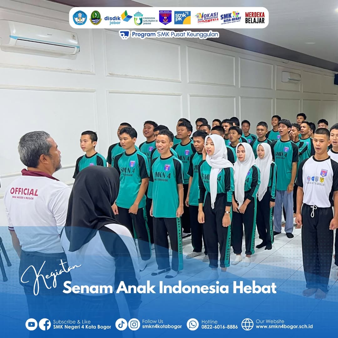 Senam Anak Indonesia Hebat di SMKN 4 Bogor