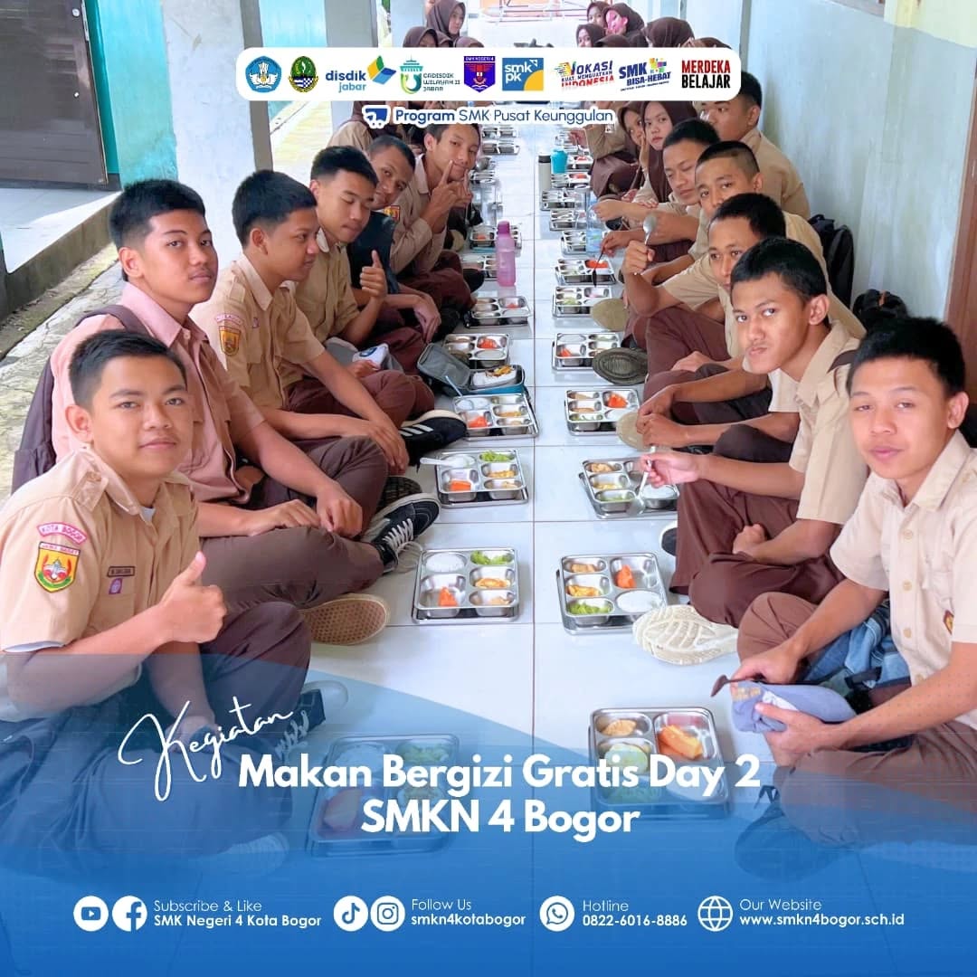 Makan Bergizi Gratis Hari ke-2 di SMKN 4 Bogor (18 Februari)