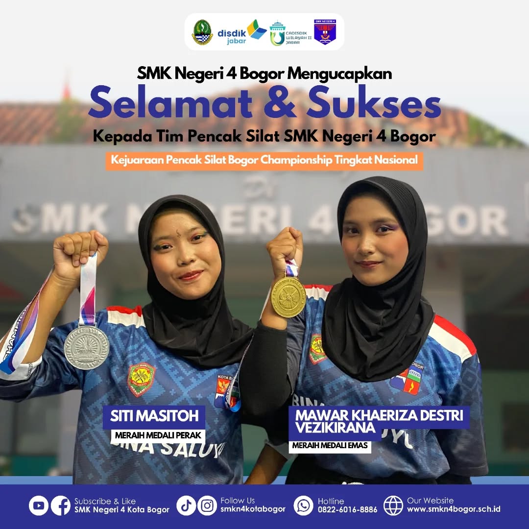 Tim Pencak Silat SMKN 4 Bogor Raih Emas dan Perak di Kejuaraan Nasional