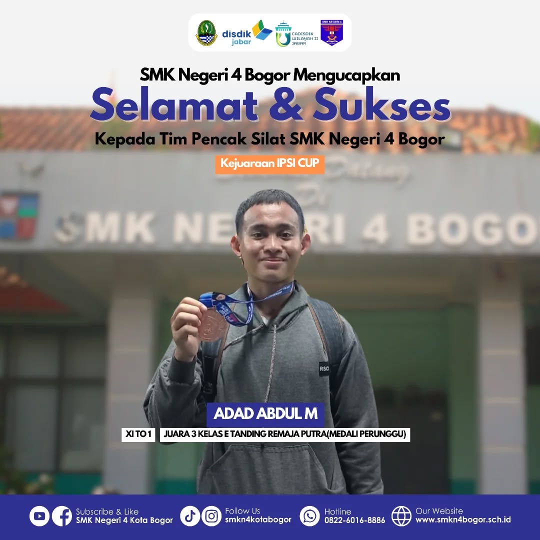 Siswa SMKN 4 Bogor Raih Juara 3 Pencak Silat IPSI CUP